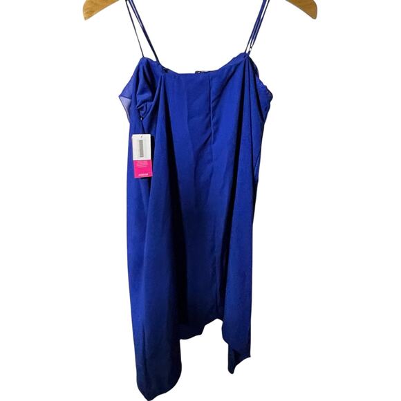 JustFab Royal Blue Ruffled Dress, Size M – New with Tags, Good Condition - Picture 9 of 10